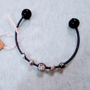 Adjustable Black Cuff Bracelet